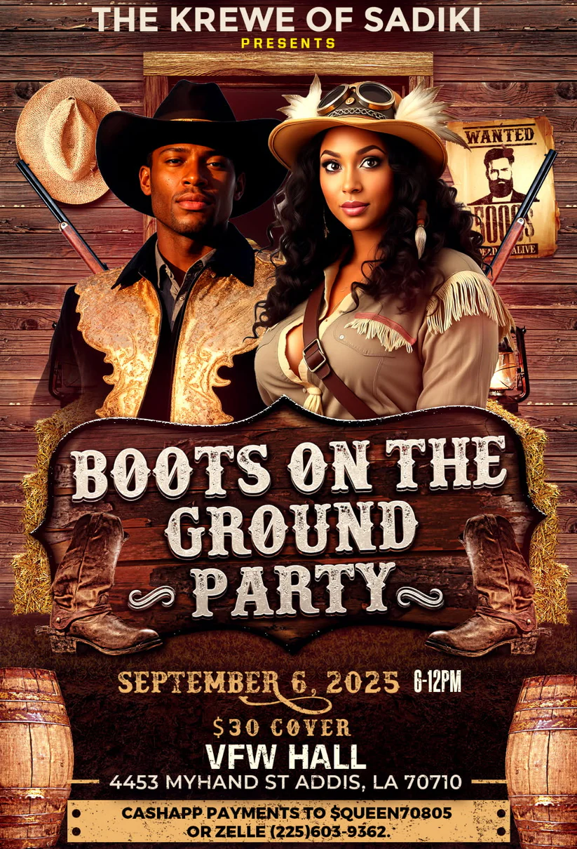 Krewe of Sadiki Presents: Boots on the Ground Party!